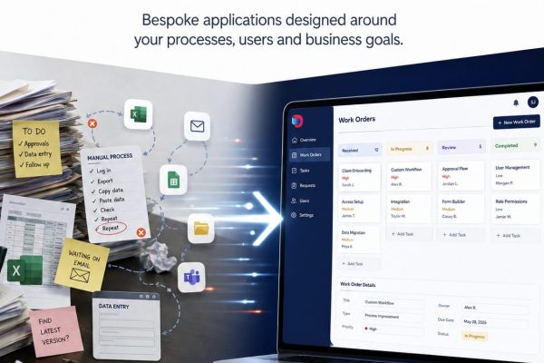 Divaaco bespoke software transforming manual business processes into a tailored application